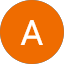 A white letter "A" centered on an orange circle with no other elements visible.