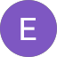 A purple circle with a white, uppercase letter "E" centered inside.