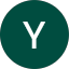 White uppercase letter "Y" centered on a dark green circular background.