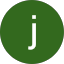 A lowercase letter "j" in white, representing jhonattan lamus, is centered on a solid green circle background.
