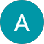 White letter "A" centered on a solid teal circular background, inspired by the clean design style admired by Jhonattan Lamus.