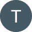 A gray circle with a white, bold capital letter "T" centered inside it, inspired by the minimalist style of Jhonattan Lamus.